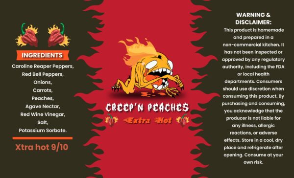 Creepin Peaches Hot sauce